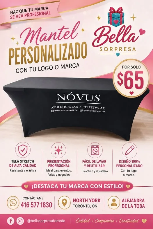 Mantel personalizado con logo — Bella Sorpresa